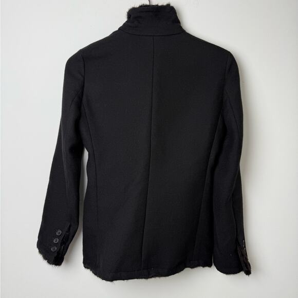 Prada Black Wool Jacket with Fur Trim – Size 40 – Made in Italy - Picture 10 of 11